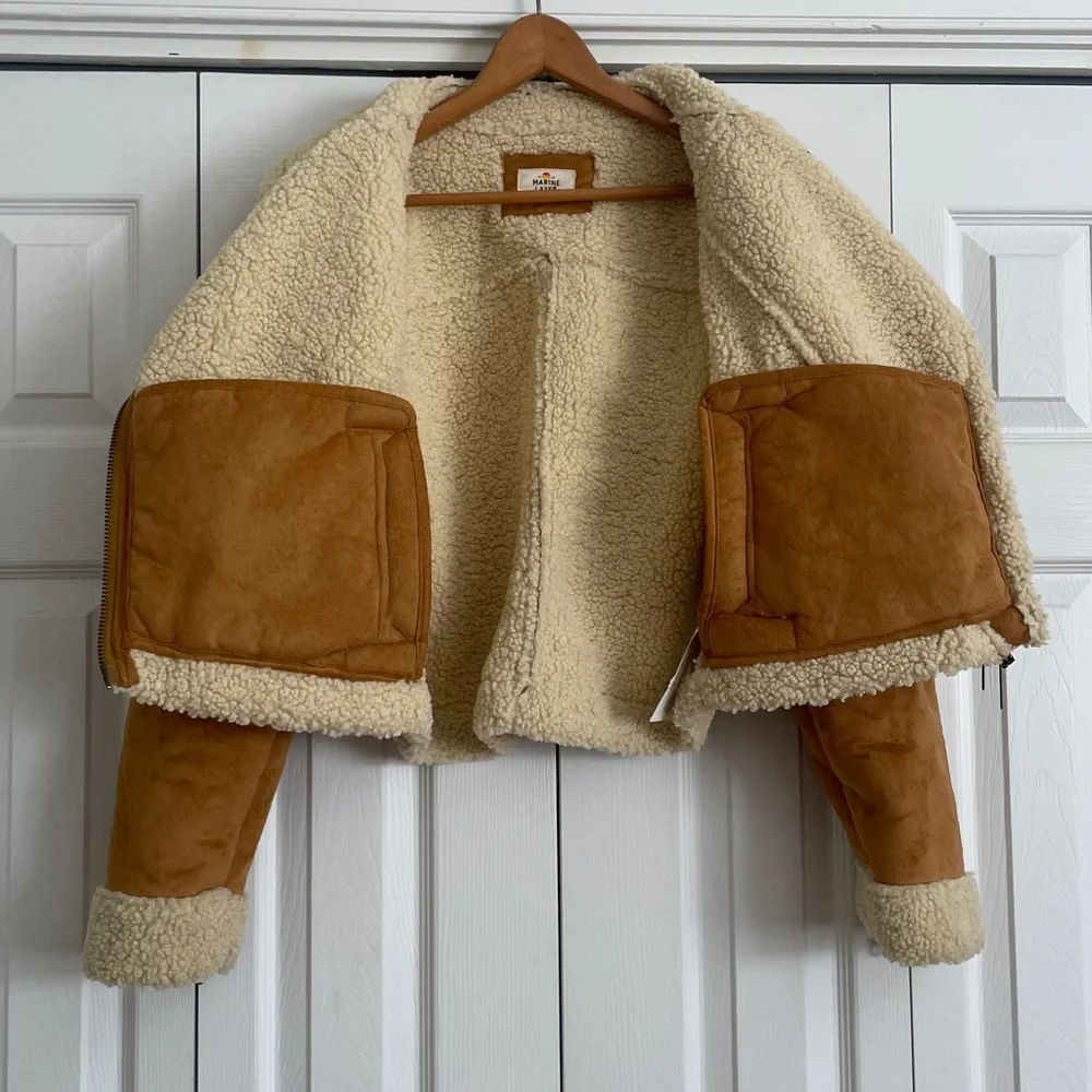 New Marine Layer Sherpa Moto Jacket size Large - Picture 11 of 16